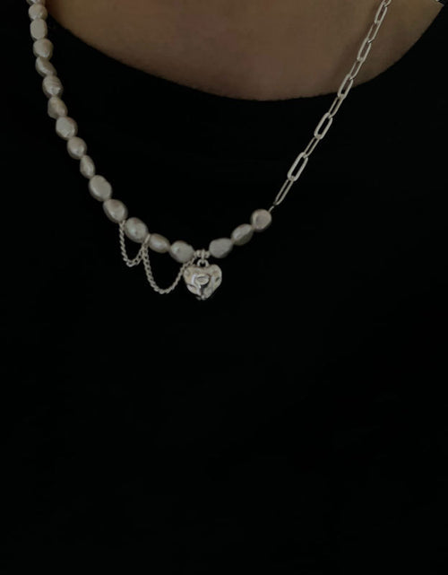 Load image into Gallery viewer, Asymmetry Chain Pearls Necklace