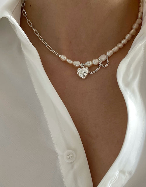 Load image into Gallery viewer, Asymmetry Chain Pearls Necklace