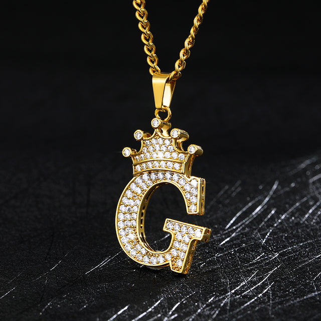 Zircon Alphabet Necklace